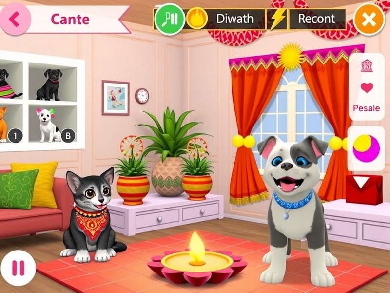 Avakin Pet Paradise Indian festival event showcasing Diwali decorations